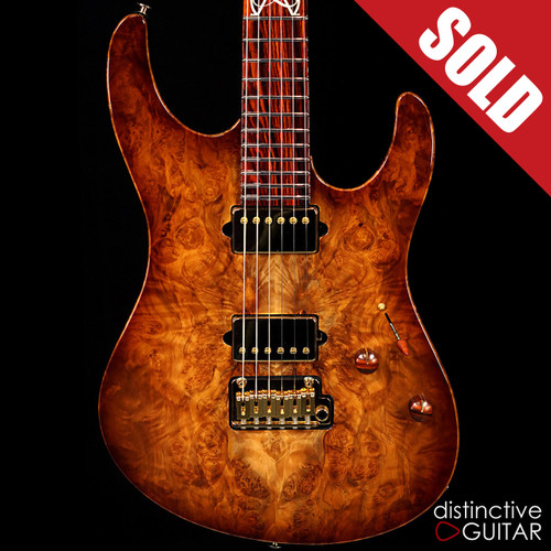 Suhr Modern Custom Distinctive Select #2 Waterfall Burl Natural Burst